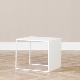 Table d'appoint en métal Lucia blanc