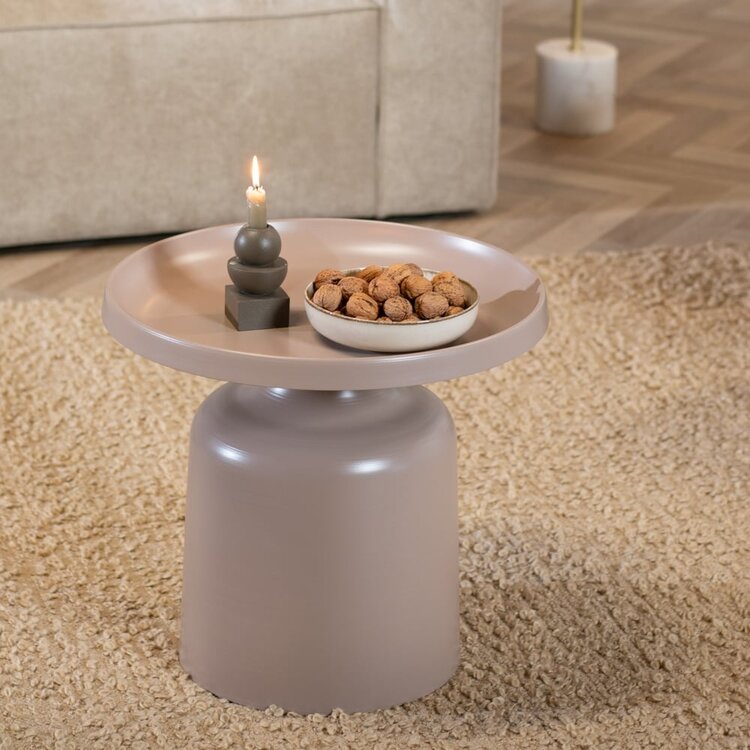 Table basse en métal Donna taupe