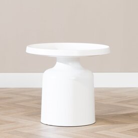 Table basse en métal Donna blanc