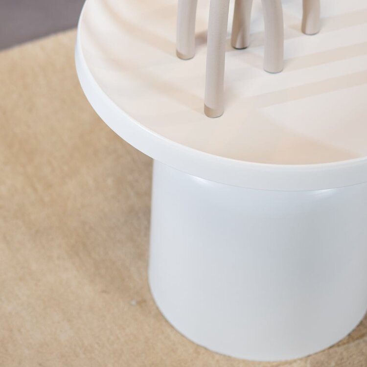 Table basse en métal Donna blanc