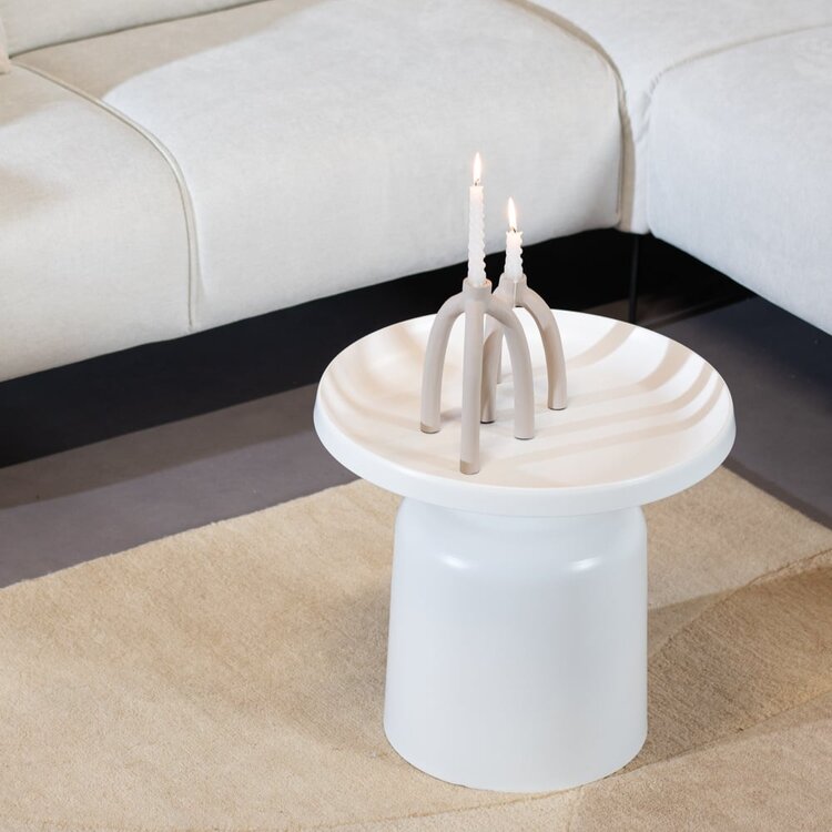 Table basse en métal Donna blanc