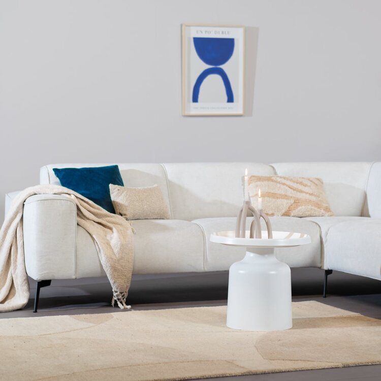 Table basse en métal Donna blanc