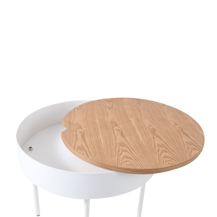 Table basse en métal et bois Zita vert clair