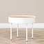 Table basse en métal et bois Zita blanc