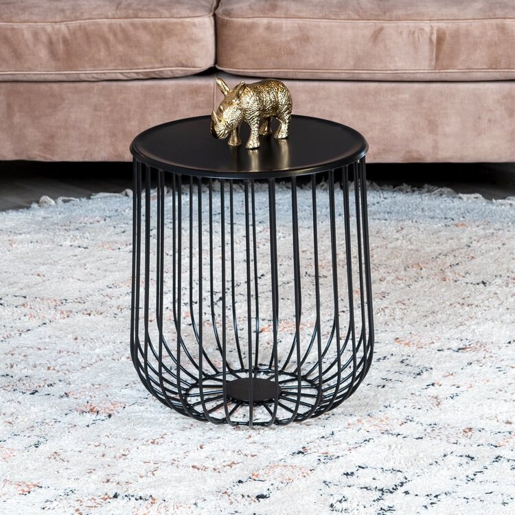Table basse Tygo en métal noir