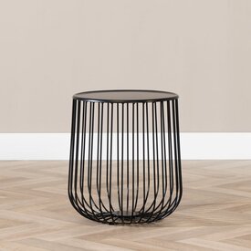 Table basse Tygo en métal noir