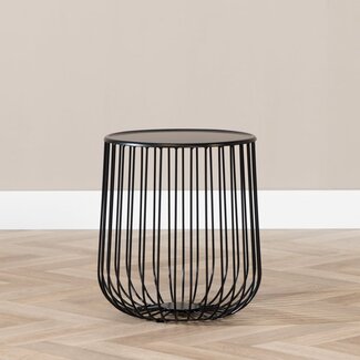 Table basse Tygo en métal noir