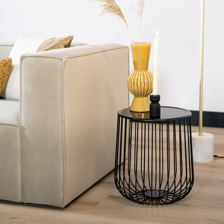 Table basse Tygo en métal noir