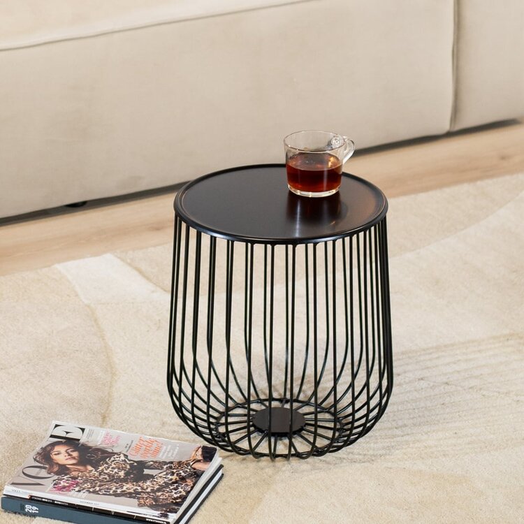 Table basse Tygo en métal noir