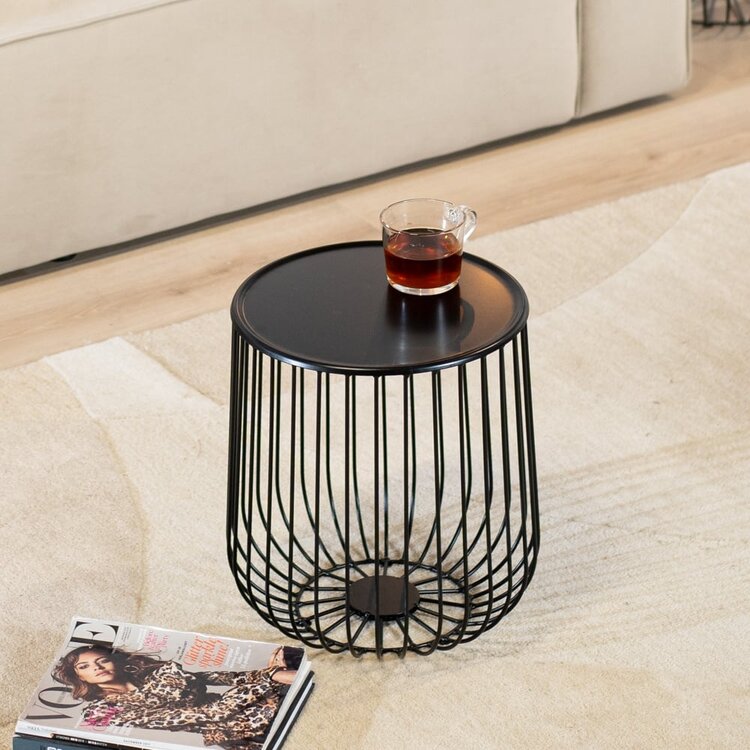 Table basse Tygo en métal noir