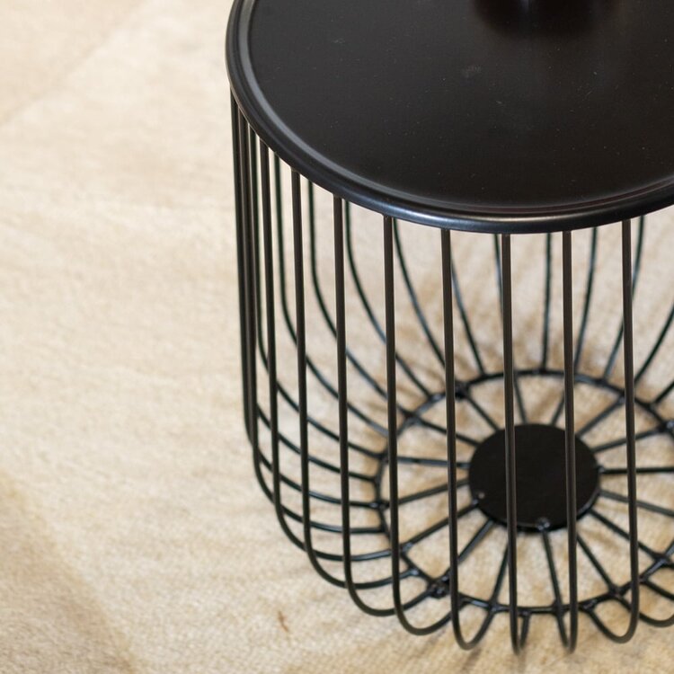 Table basse Tygo en métal noir