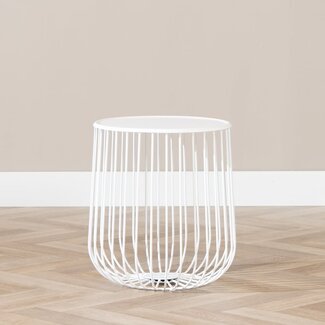 Table basse métal Tygo blanc