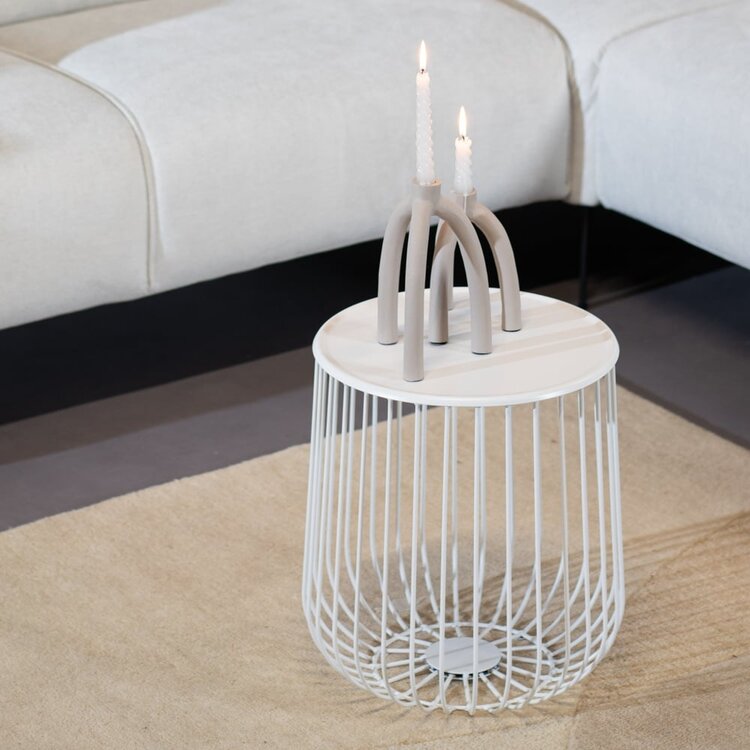 Table basse métal Tygo blanc