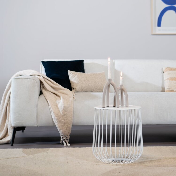 Table basse métal Tygo blanc