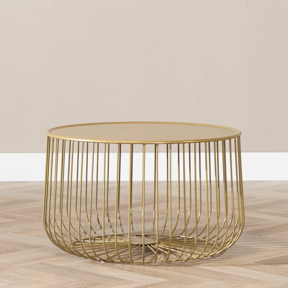 Table basse Senna métal doré