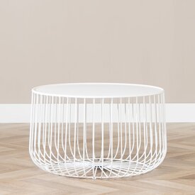 Table basse métal Senna blanc