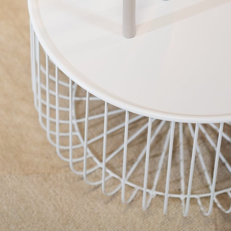 Table basse métal Senna blanc