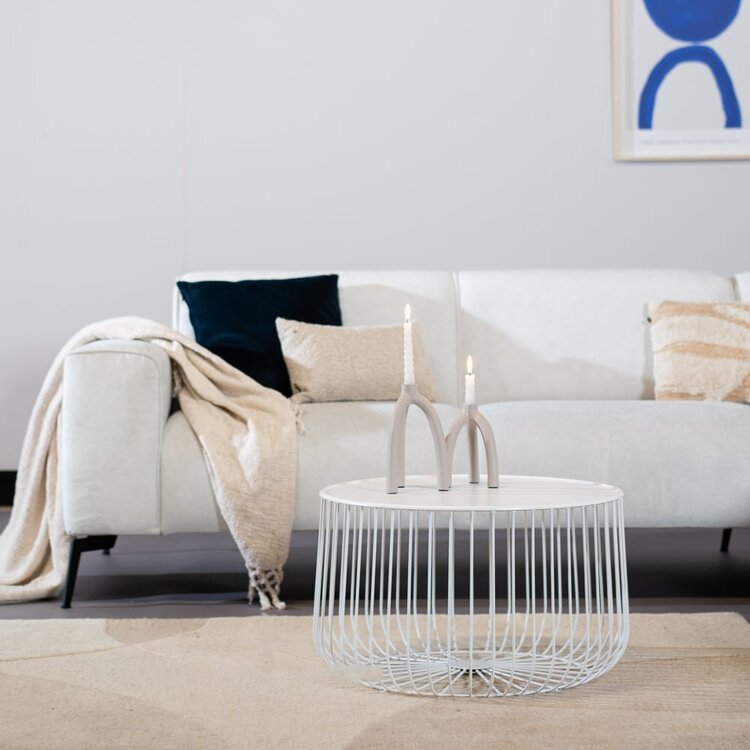 Table basse métal Senna blanc