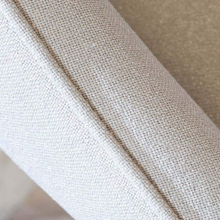 Chaise de salle à manger scandinave Lova gris clair tissu recyclé