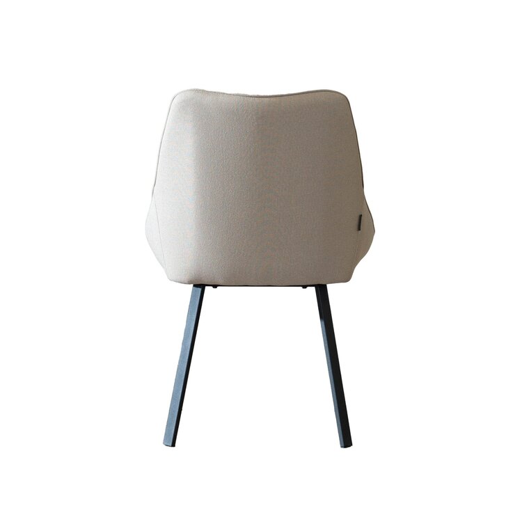 Chaise de salle à manger scandinave Lova taupe tissu recyclé