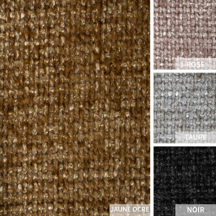 Canapé 2 places Denver tissu chenille cognac