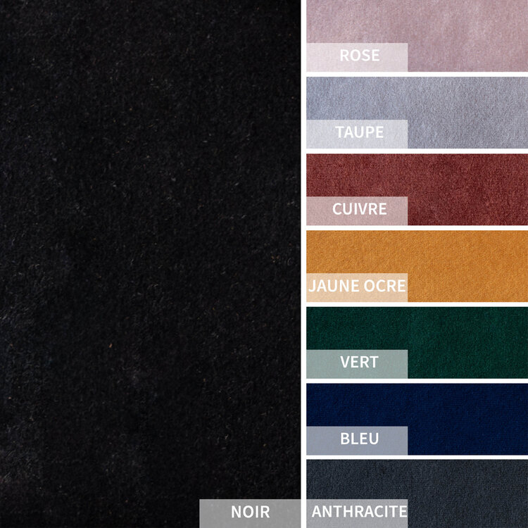 Chaise de salle à manger velours Toby noir