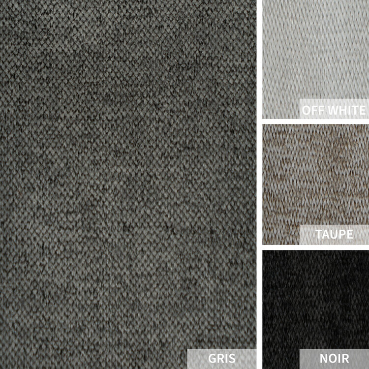 Pouf scandinave tissu chiné Vegas anthracite mélange