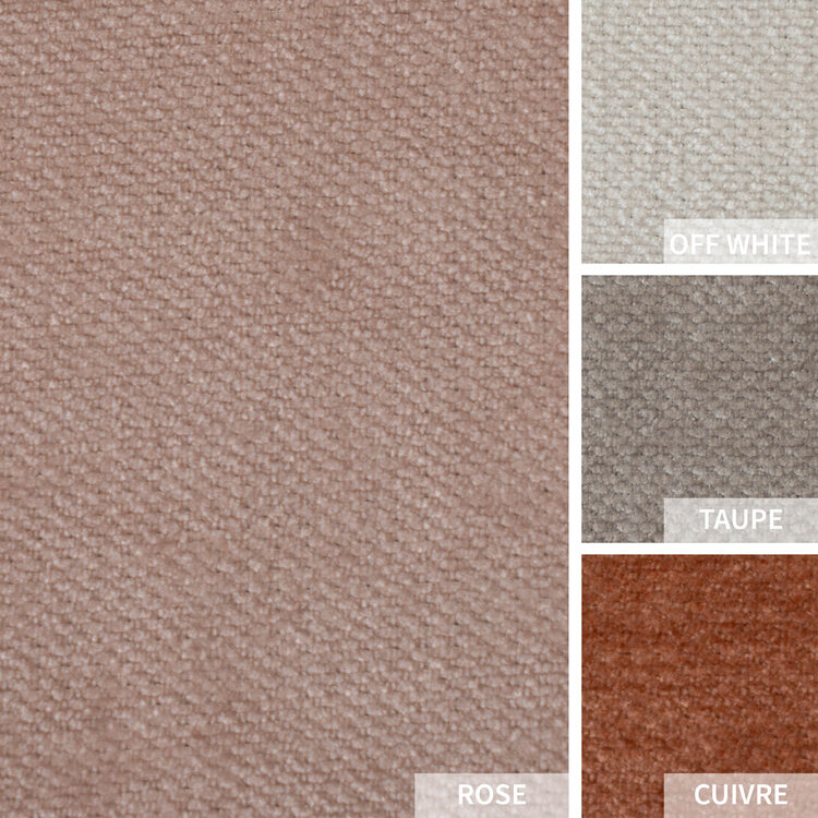 Canapé d'angle scandinave Kansas rose mélange gauche