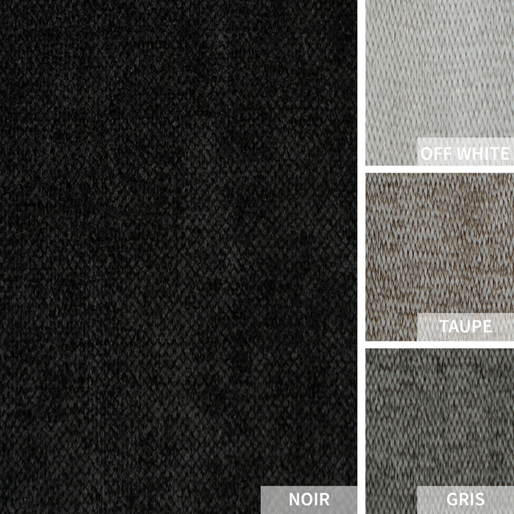 Canapé scandinave Memphis 2,5 places tissu chiné noir