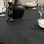 Plateau de table arrondi aspect chevron noir Janne 280 x 110 cm