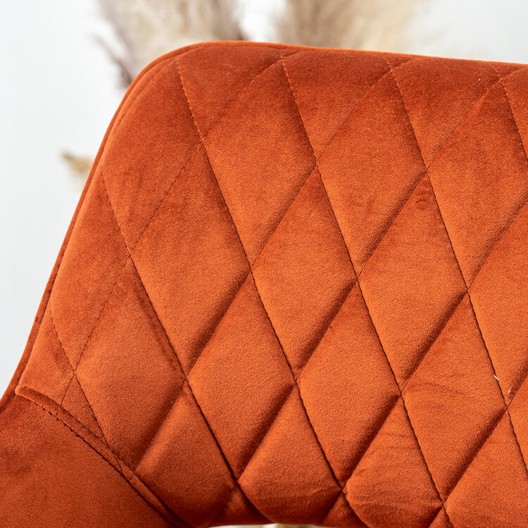 Chaise de salle à manger velours Mika cuivre