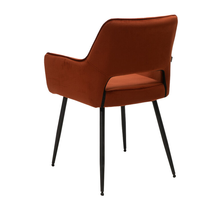 Chaise de salle à manger velours Mika cuivre