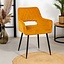 Chaise de salle à manger velours Mika jaune ocre