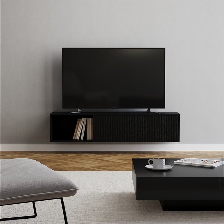 Meuble tv Ray chêne noir 150 cm