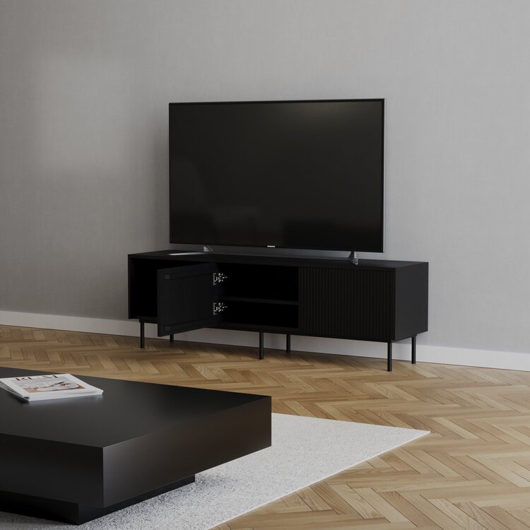 Meuble tv Ray chêne noir 150 cm
