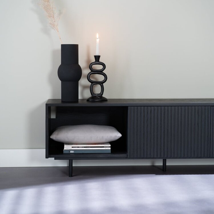 Meuble tv Ray chêne noir 150 cm