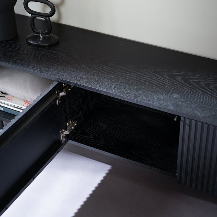 Meuble tv Ray chêne noir 150 cm