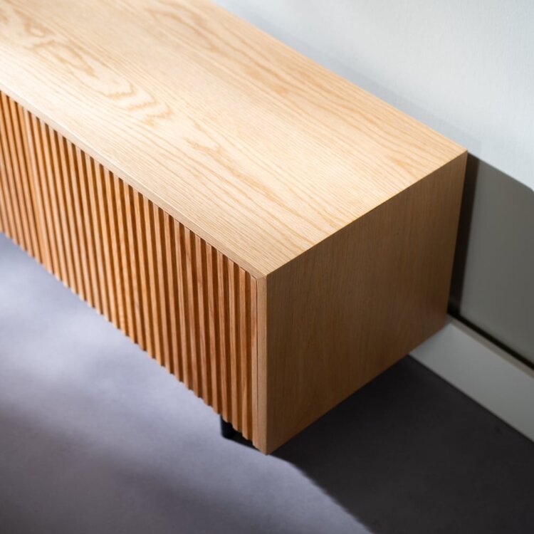 Meuble tv Ray chêne blanc 150 cm