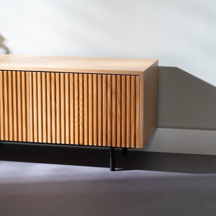 Meuble tv Ray chêne blanc 150 cm