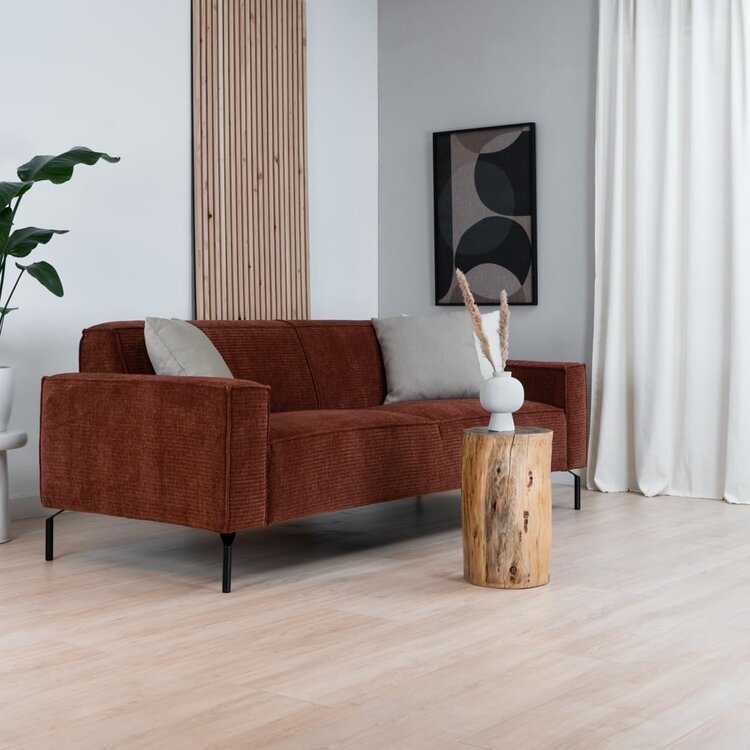 Canapé 3 places Kansas cuivre velours côtelé