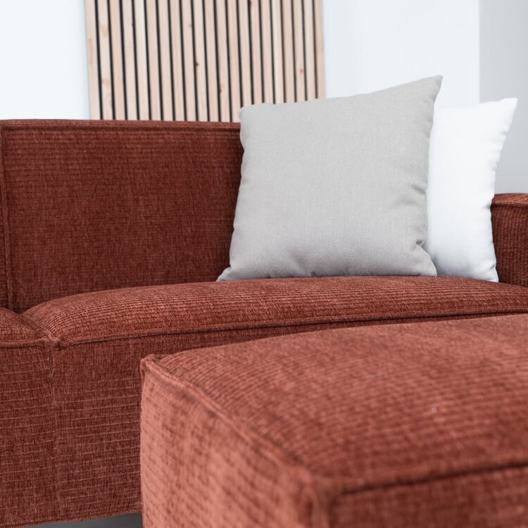 Canapé 3 places Kansas cuivre velours côtelé