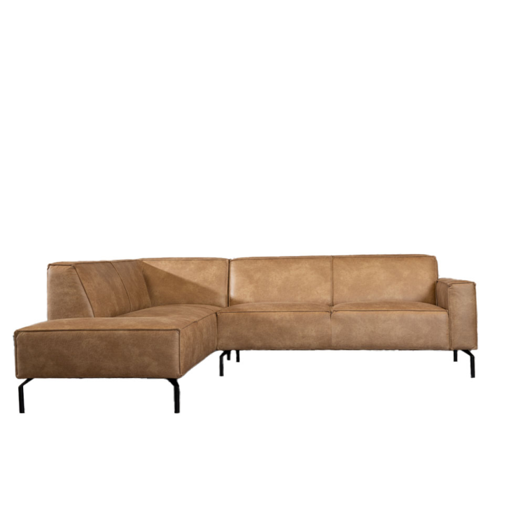 Canapé d'angle industriel Kansas beige gauche