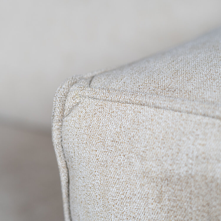 Canapé scandinave Memphis 2,5 places tissu chiné taupe