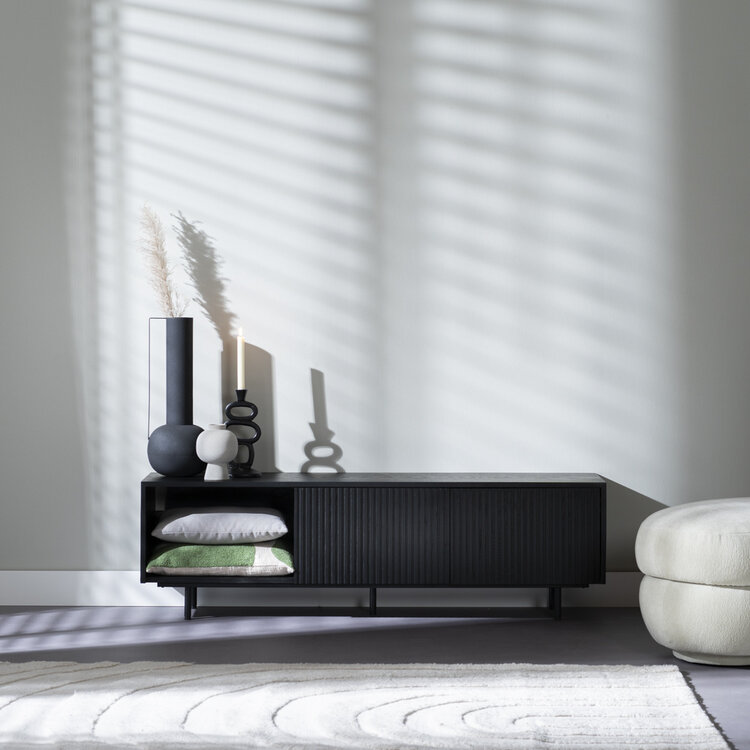 Meuble tv Ray chêne noir 150 cm