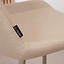 Tabouret de bar scandinave Maud taupe 74 cm tissu recyclé