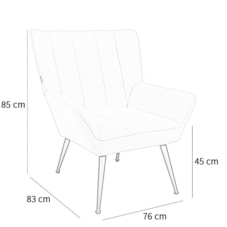 Fauteuil City tissu lin vert olive