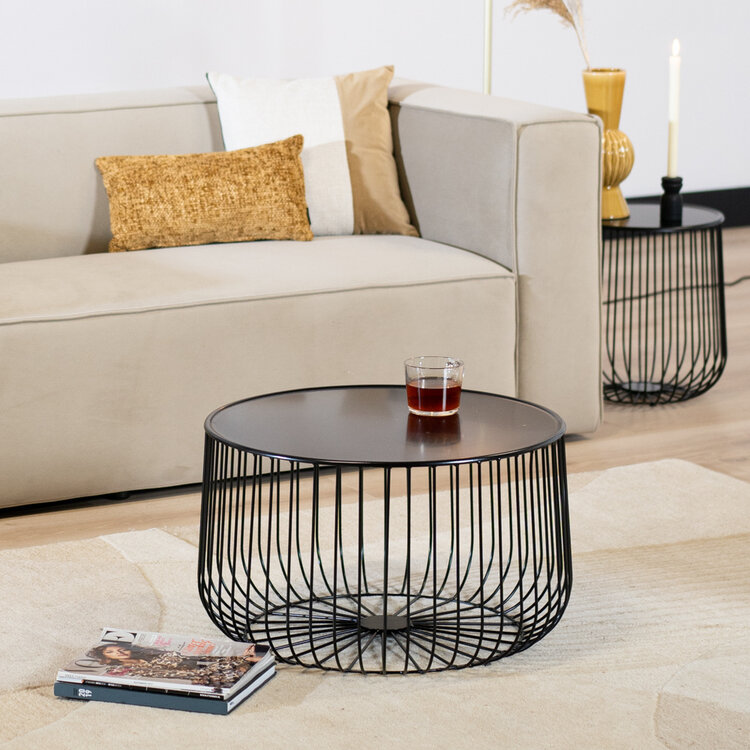 Table basse Senna en métal noir