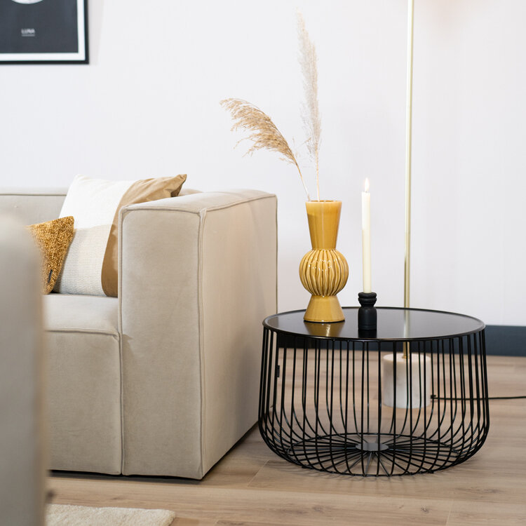 Table basse Senna en métal noir