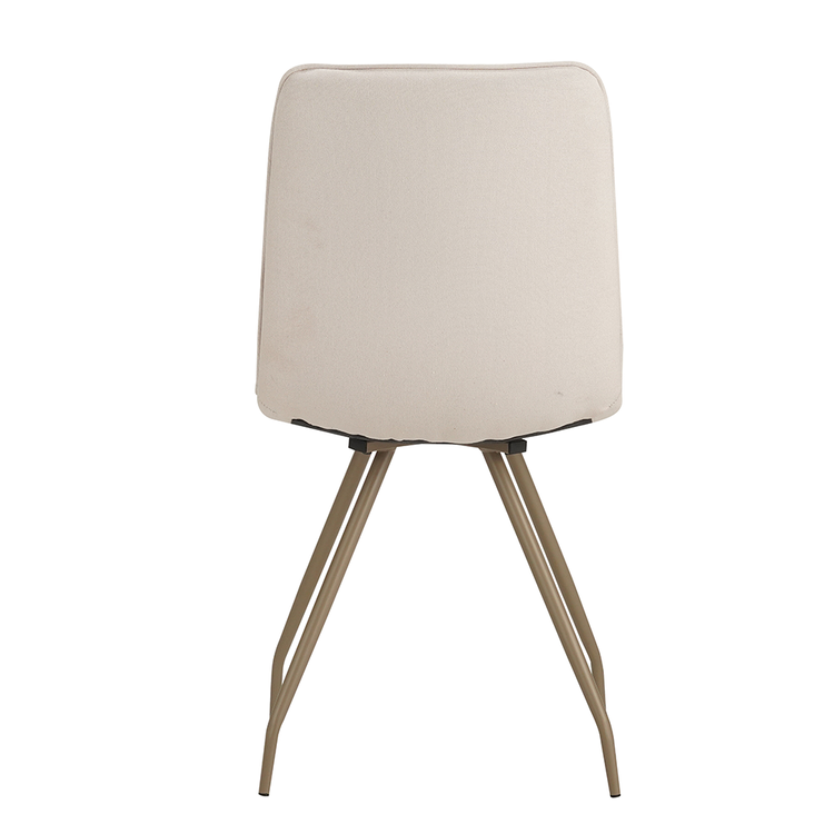 Chaise de salle à manger scandinave Pippi beige tissu recyclé