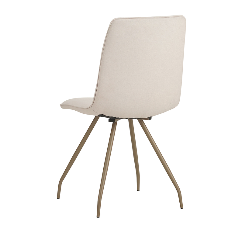 Chaise de salle à manger scandinave Pippi beige tissu recyclé